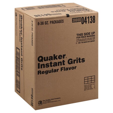 Quaker Quaker Instant Regular Grits 36 oz., PK8 04138